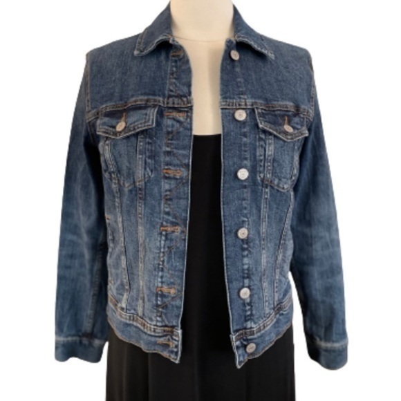 {Old Navy} Classic Blue Jean Jacket Size Small Petite - Picture 5 of 15